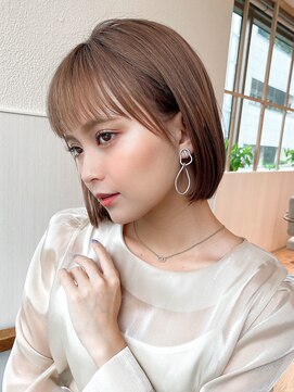 エイミーバイアフロートザガーデン 浦和店(amie by afloat the garden) 顔周りカットで横顔もバッチリ◎耳かけも可愛ボブ【浦和】