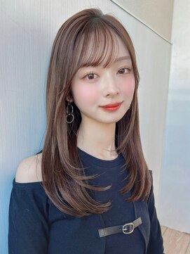 アフロート ディル(AFLOAT D'L) 大人シースルー前髪面長ミディアムレイヤー20代30代40代