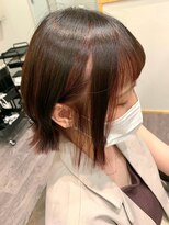 ブリスバイナチュラル(Bliss by Natural) フェイスレイヤー/秋の艶ブラウンの洒落感ボブ/シースルーバング