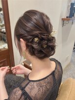 グラフィーサッポロ(Graphy sapporo) お呼ばれヘアセット/シニヨン×編み込み×ツヤ感