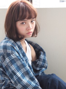 コス(kos) 柔らかモーヴアッシュ*ワンカールボブ