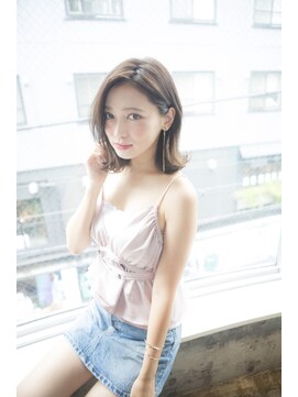 サロンドミルク 原宿(salon de MiLK) 【salon de MiLK 原宿】外ハネウェーブ×クリーミーベージュ