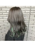 O-tete マットグレージュ×エメラルド
