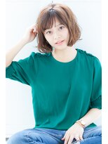 ヘアースパパズ(hairspaPAZ)&nbsp;表面外ハネパーマがポイント☆春を感じさせるナチュラルボブ