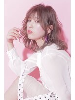 リー 梅田(Lee)&nbsp;Lee梅田◆愛されピンクベージュ×ボブディ×シースルーバング２