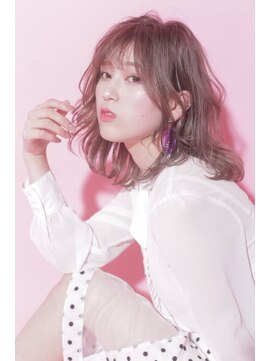 リー 梅田(Lee) Lee梅田◆愛されピンクベージュ×ボブディ×シースルーバング２