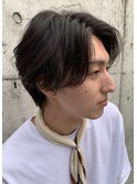 【大人モード前下がりマッシュ＆無造作ナチュラルパーマ】