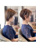 30代40代/前髪無しショート/大人ショート【mag銀座】佐藤聖