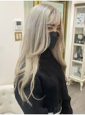 White blonde hair