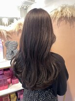 ユニ 表参道(uni)&nbsp;【uni新野】 ピンクブラウンカラー　重め韓国カット