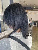 コワファースト 大分(COIFF1RST)&nbsp;しっかり青！ウルフstyleブルージュカラー！