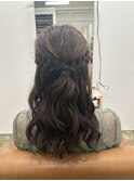 ヘアセット ハーフアップ