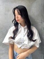 ロンド ストラーダ 心斎橋(Lond strada)&nbsp;韓国前髪顔周りロング×インナーグレージュ[心斎橋/髪質改善]