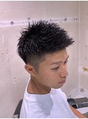 スペインカール/スパイキーショート/フェザーパーマ/飯田橋トF