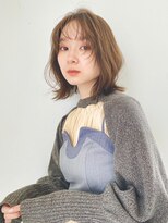 フィルムス 田町芝浦(FILMS) ミニウルフチェリーブラウンブリーチなしミディアム前髪/田町