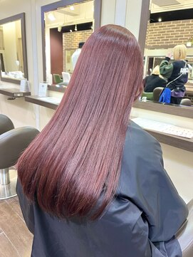 ヘアーアンドメイク ビス(HAIR&MAKE bis) 髪質改善トリートメント/レッドカラー/ブリーチありカラー