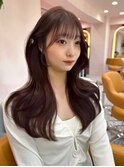 韓国ヘア/くびれヘア/前髪あり/顔まわりカット