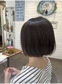 透明感カラー×シンプルボブ