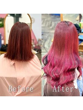 ARビューティー ギンザ(AR Beauty Ginza) レッドピンク#シールエクステ#イメチェン#インナー#韓国#銀座