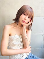 ケイト(kate) 【kate 大宮】ミルクティーベージュ×外はねボブ