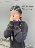 ボクサーブレイズ風おさげアレンジ/名定