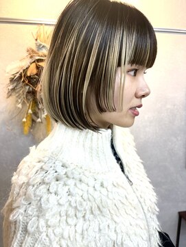 サニーサイドサロン(SUNNY SIDE SALON) タッセルボブ×セクションブリーチ/エンドカラー/たまプラーザ
