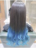 毛先ブルーカラー デザインカラー 明治神宮前days