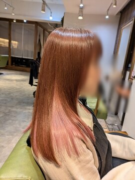 ネウィサリュー 立川(newi saLyu) 髪質改善/インナーカラー/ケアブリーチ/イヤリングカラー/ピンク