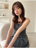 【セミロング】小顔レイヤー/韓国風レイヤーカット/くびれヘア
