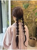 ツイン編み下ろし