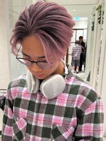 アンサー 渋谷(ANSWER)&nbsp;ピンクメンズバレイヤージュカラーハイライトセンターパート