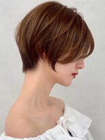 エジョン 八幡山店(Aejon) ショートヘア顔周りレイヤーカットダブルカラーショートボブ調布