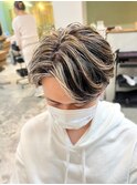 メンズハイライト20代30代40代◎フェザーパーマメンズメッシュ