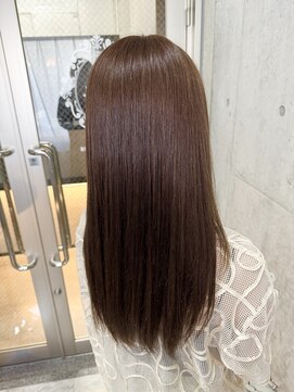 ルノン(LUNON) ハイライトカラーくびれヘアアプリコットオレンジ