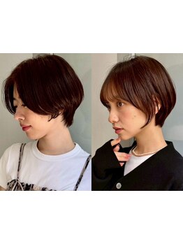 ミディアム/ロングに比べカットの違いが出るショート!メンテナンスからイメチェンまで何でもご相談下さい。
