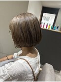 ミニボブ×白髪ぼかし×髪質改善トリートメント
