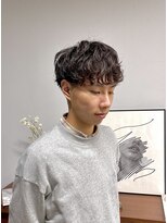 ヘアー アイス 御器所本店(HAIR ICI) 爽やかメンズマッシュショート ツーブロック シャドウパーマ