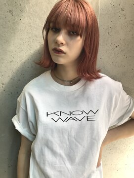 外ハネボブ　ピンクアッシュ