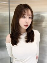 ルームバイシー 新宿(Loom. by Sea)&nbsp;大人ガーリー×ミディアムレイヤーカット[ダークアッシュ]