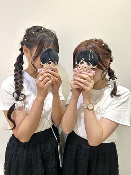 フーバイケンジ(fuu + KENJE) ペアで♪ハートツイン編み込み/大谷