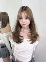 ジーナ 名駅(XENA.)&nbsp;【TAKAHIRO】レイヤーカット／韓国レイヤー／ベージュ