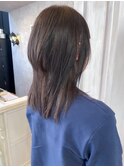 福山人気20代30代髪質改善ストレートレイヤーセミロング骨格補正