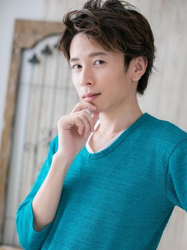 メンズヘア ビーセカンド 草加店(MENS HAIR B-2) ワイルドアップバングのニュアンスショートB(草加)(メンズ)