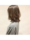 透け感外ハネミディボブ