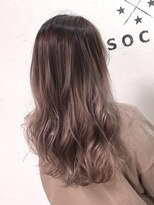 ヘアーアンドスパソシット(HAIR&SPA SOCIT) ナチュラルロング×ラベンダーシルバーグラデーション