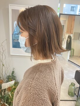 ベンジー 蔵前店(benji) ブリーチなし透明感カラー オレンジブラウン/オレンジベージュ