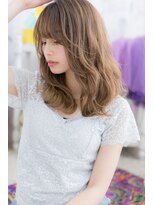 ミック 日暮里店(miq)&nbsp;フェザーバング×リバースカール外国人風小顔くびれヘアa1