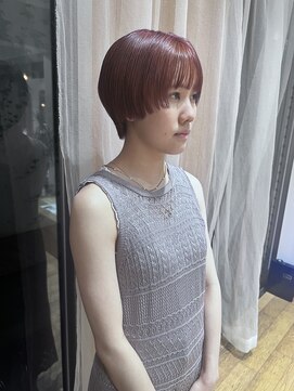 ジェノ(JENO by apish) ハイトーンピンク！デザインカラーのショートヘア！