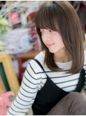 斜めバングオリーブアッシュ小顔ストレートc5川口20代30代40代