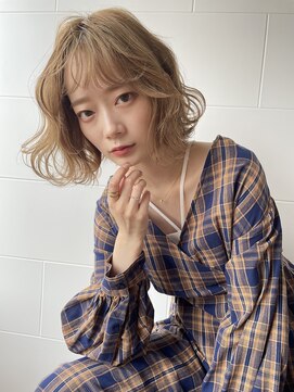 ルポ 京都四条河原町店(repos) ゆるふわハイトーンボブ♪♪